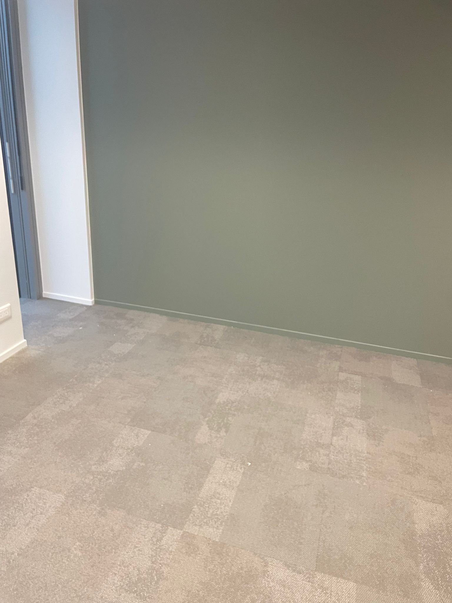 Mise en peinture mur vert sauge — SHANY Entreprises